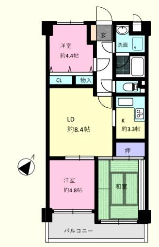 �Ԏ��} �z������̗ǂ��쓌����3LDK