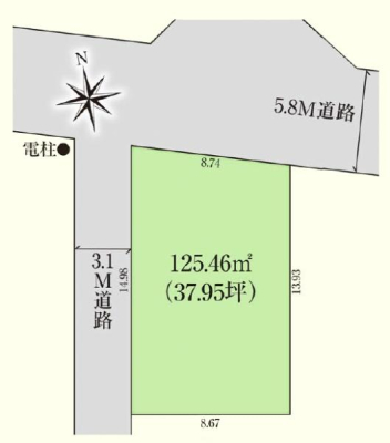 �Ԏ��} �y�n�ʐ�37.95�؁I