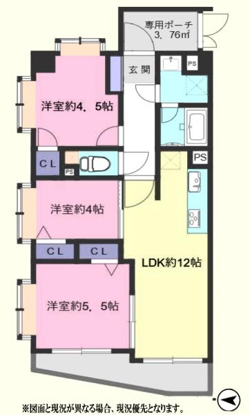 �Ԏ��} �p�����E�z������̗ǂ�3LDK