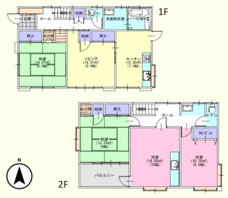 �Ԏ��} 4LDK�@��o���R�j�[�ŗz������ǂ��I